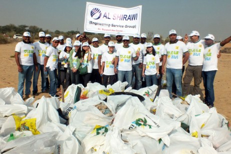 As part of its commitment to Corporate Social Responsibility, the Engineering Services Group of Al Shirawi participated in the 14th cycle of the annual ‘Clean Up UAE’ campaign organized by the Emirates Environmental Group.